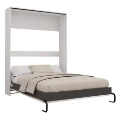 Queen Murphy Bed - White & Grey Best