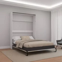 Queen Murphy Bed - White & Grey Best