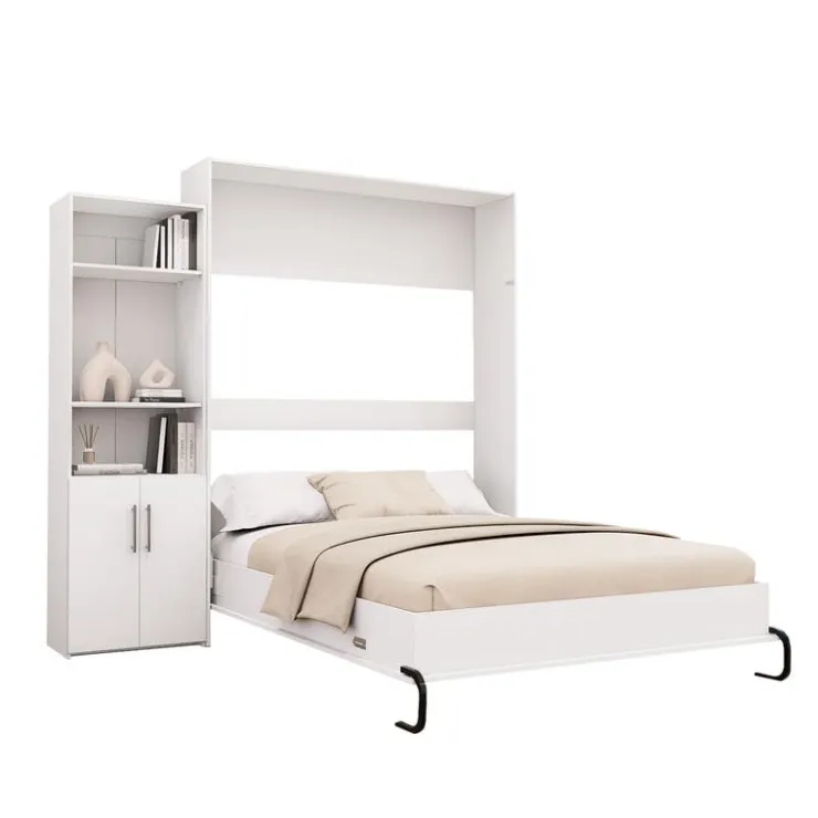 Queen Murphy Bed and Storage Unit - White Discount