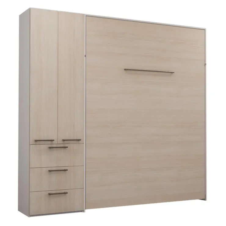 Queen Murphy Bed with Storage Unit - Grey Discount