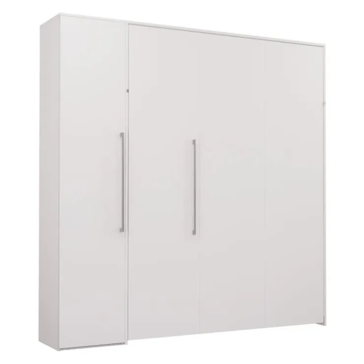 Queen Murphy Bed with Storage Unit - White Sale