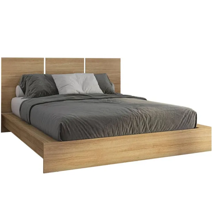 SUA-V Queen Platform Bed (60") Natural Hot