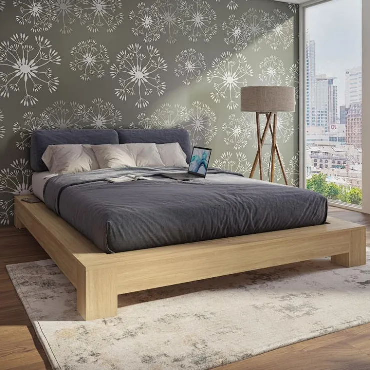 SUA-V Queen Platform Bed (60") Natural New