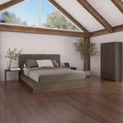 SUA-V Queen Platform Bed (60") Brown Discount