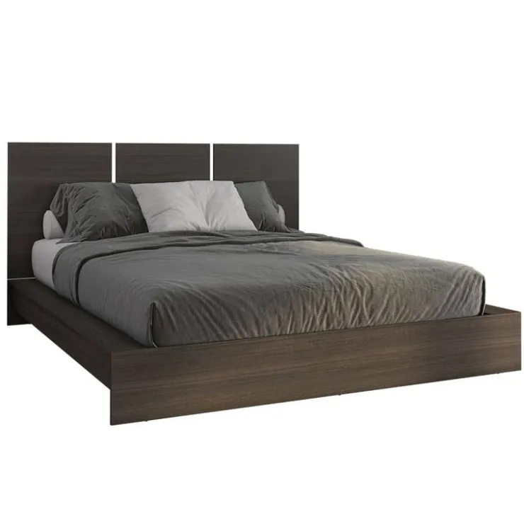 SUA-V Queen Platform Bed (60") Brown Discount