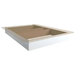 SUA-V Queen Platform Bed (60'') White Clearance