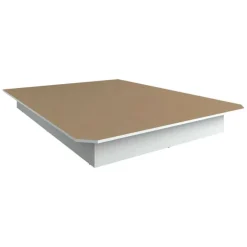 SUA-V Queen Platform Bed (60'') White Clearance