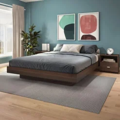 SUA-V Queen Platform Bed (60") Brown Clearance