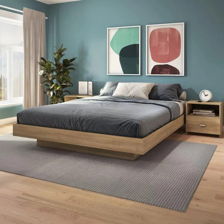 SUA-V Queen Platform Bed (60") Natural Clearance