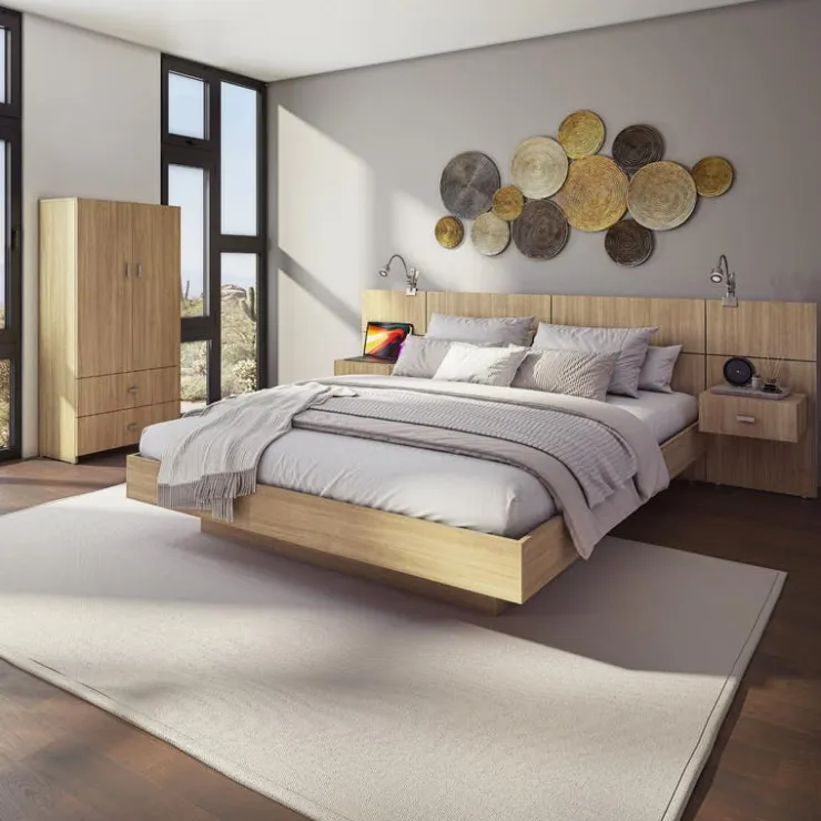 SUA-V Queen Platform Bed (60") Natural Clearance