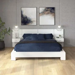 SUA-V Queen Platform Bed (60") White Online