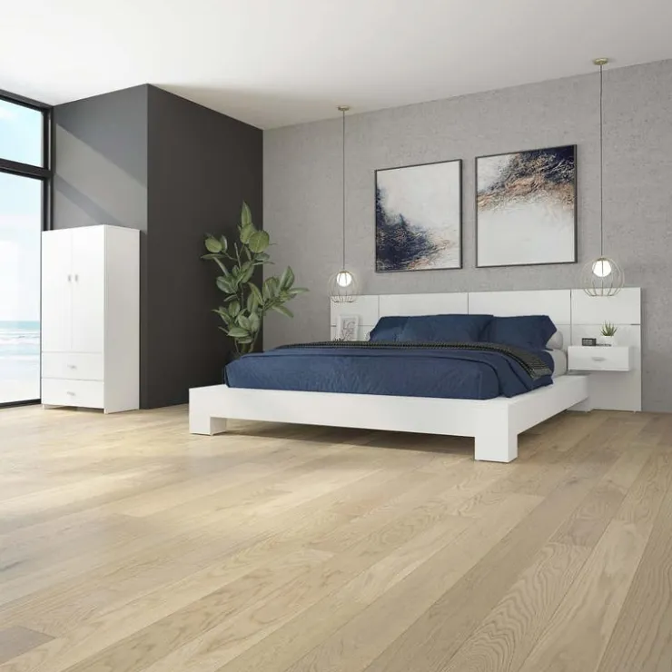 SUA-V Queen Platform Bed (60") White Online
