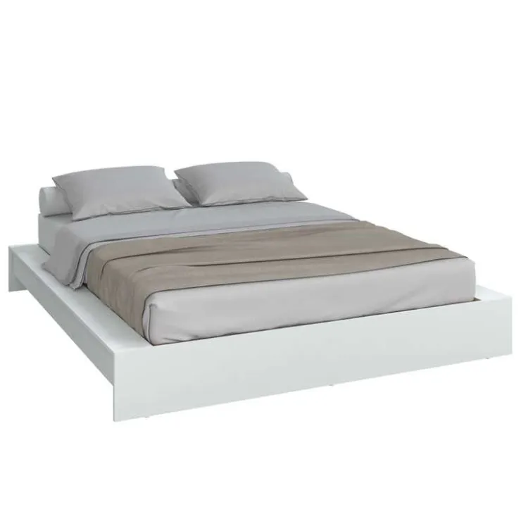 SUA-V Queen Platform Bed (60") White Outlet