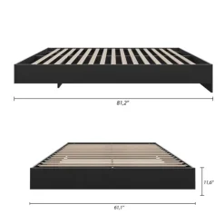 Nexera Queen Platform Bed (60'') - Black Best