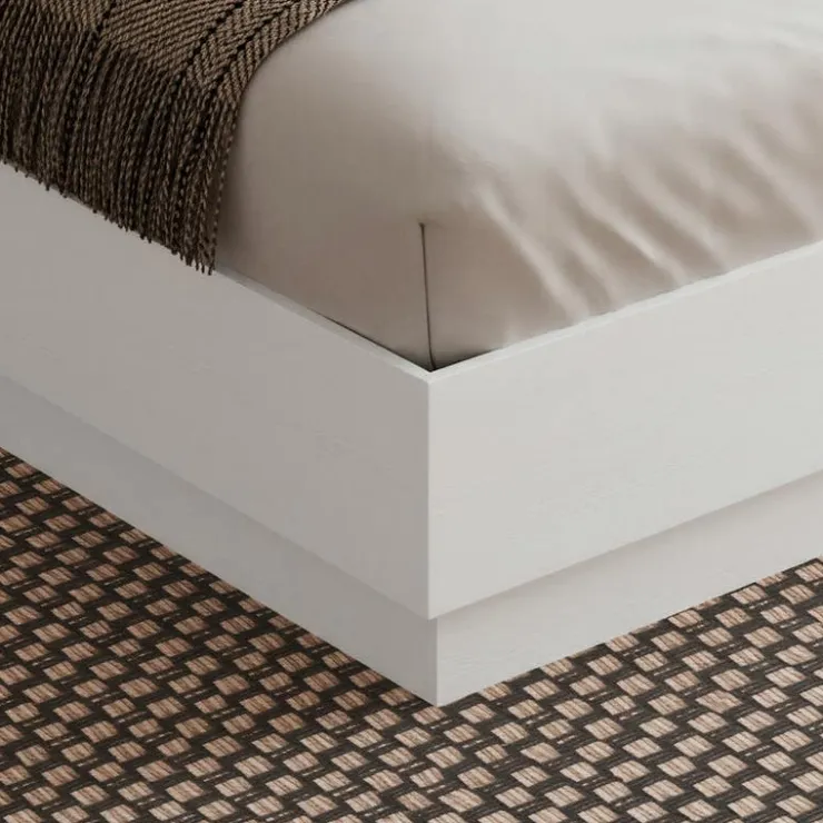Nexera Queen Platform Bed (60") - White wood grain Best