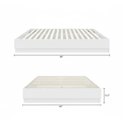Nexera Queen Platform Bed (60") - White wood grain Best