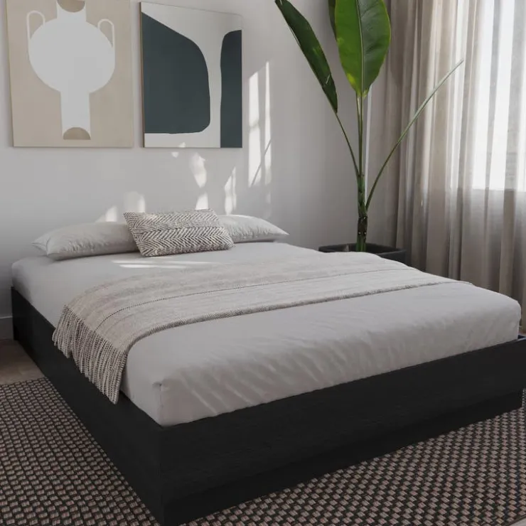 Nexera Queen Platform Bed (60") - Black karisma Outlet