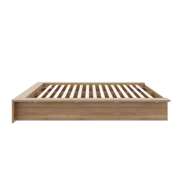Nexera Queen Platform Bed (60") - Brown Oak Clearance