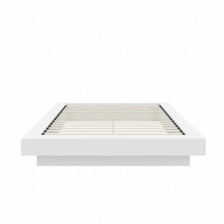 Nexera Queen Platform Bed (60") - White wood grain Discount