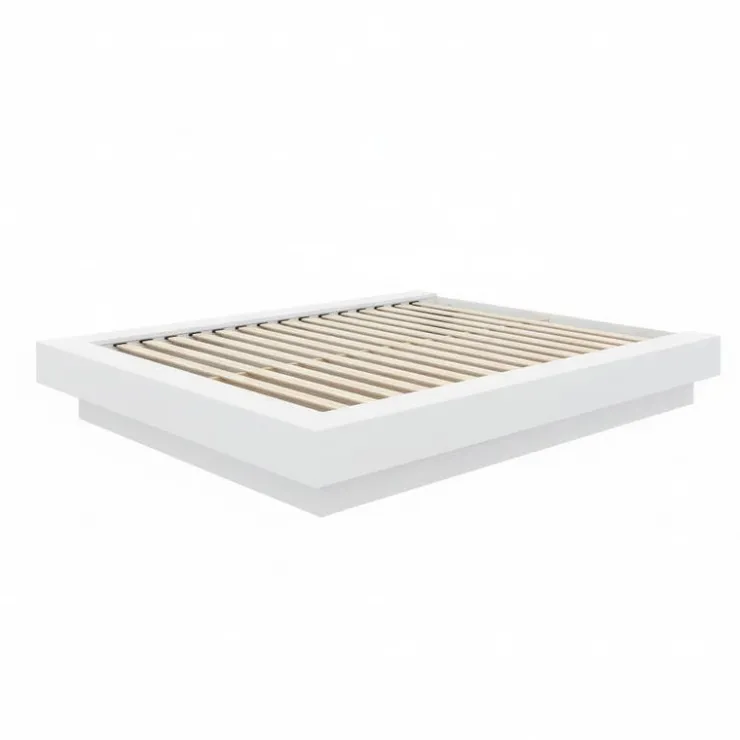 Nexera Queen Platform Bed (60") - White wood grain Discount