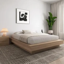 Nexera Queen Platform Bed (60") - Brown Oak Best