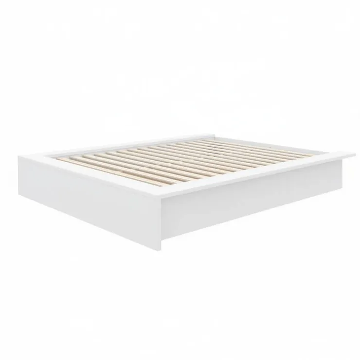 Nexera Queen Platform Bed (60") - White wood grain Clearance