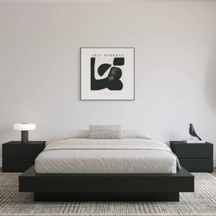 Nexera Queen Platform Bed (60") - Black karisma Hot