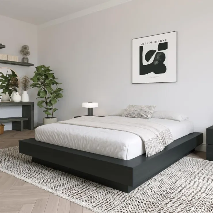 Nexera Queen Platform Bed (60") - Black karisma Hot