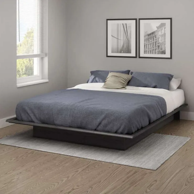 Meubles South Shore Queen Platform Bed (60'') - South Shore GRAY OAK Best