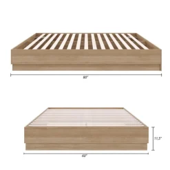 Nexera Queen Platform Bed - Brown Oak Best