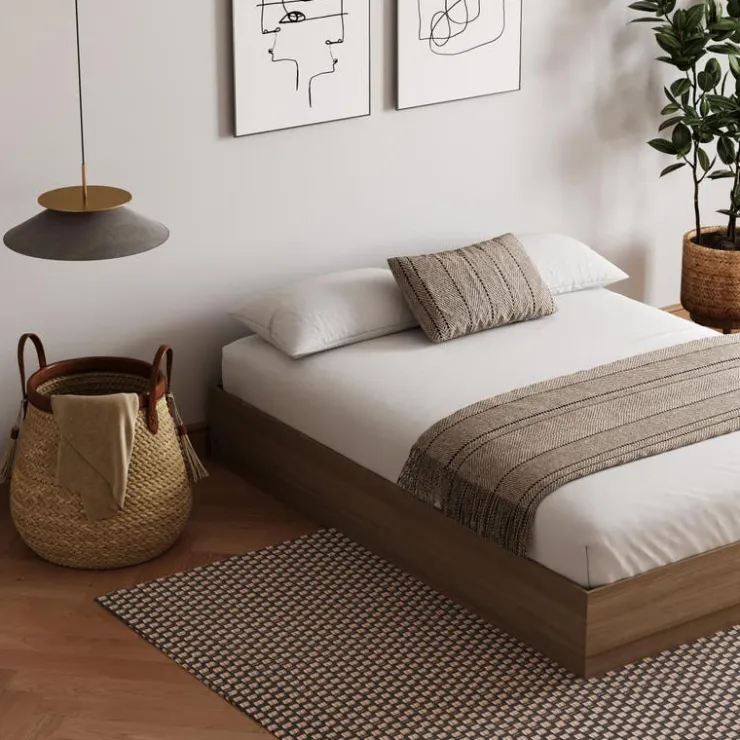 Nexera Queen Platform Bed - Brown Oak Best