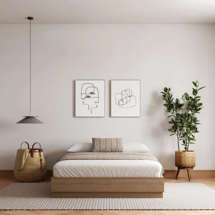 Nexera Queen Platform Bed - Brown Oak Best