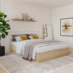Nexera Queen Platform Bed with 3-Drawer Storage (60