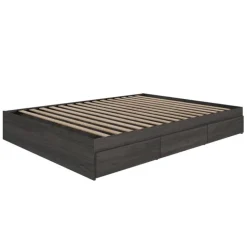 Nexera Queen Platform Bed with 3-Drawer Storage (60