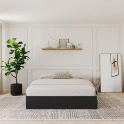 Nexera Queen Platform Bed with 3-Drawer Storage (60