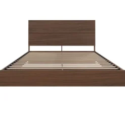 Nexera Queen Platform Bed with Headboard (60'') - Brown Sale