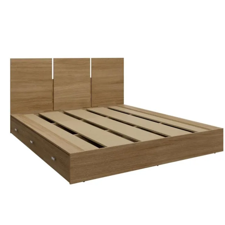 SUA-V Queen Platform Bed with Headboard (60") Fashionista Clearance