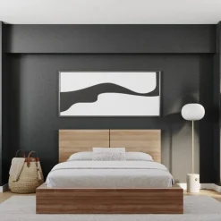 Nexera Queen Platform Bed with Headboard (60