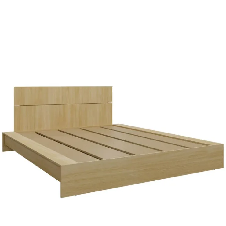 SUA-V Queen Platform Bed with Headboard (60") Natural Online