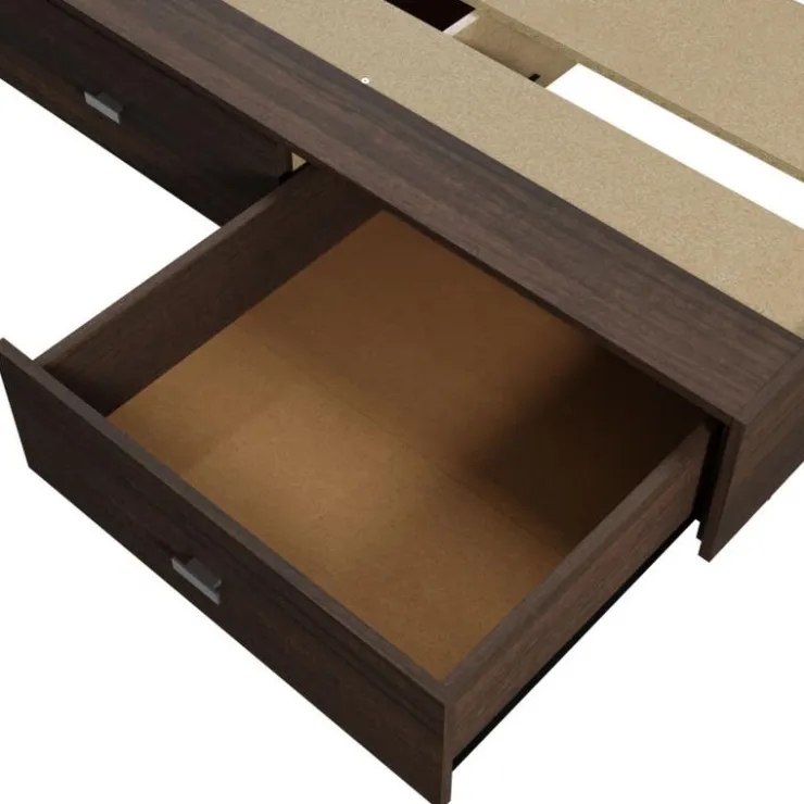 SUA-V Queen Platform Bed with Headboard (60") Taupe Best