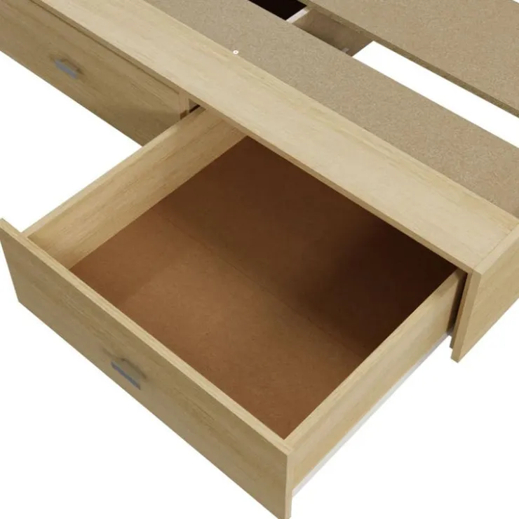 SUA-V Queen Platform Bed with Headboard (60") Natural Sale
