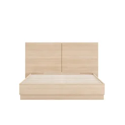 Nexera Queen Platform Bed with Headboard (60") - Natural Blonde Oak Discount