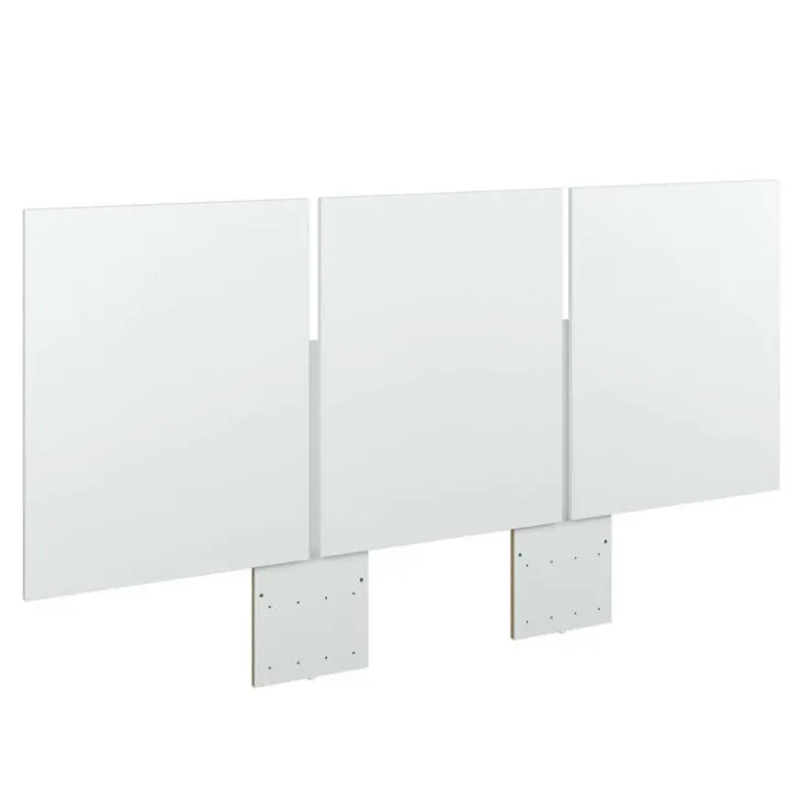 SUA-V Queen Platform Bed with Headboard (60") White Outlet