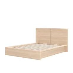 Nexera Queen Platform Bed with Headboard (60") - Natural Blonde Oak Sale