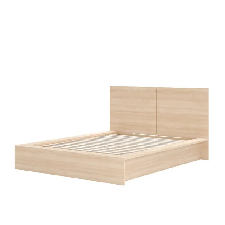 Nexera Queen Platform Bed with Headboard (60") - Natural Blonde Oak Sale