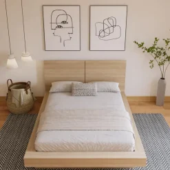 Nexera Queen Platform Bed with Headboard (60