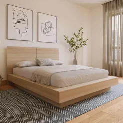 Nexera Queen Platform Bed with Headboard (60