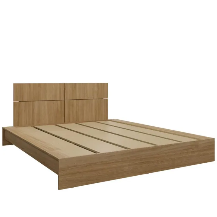SUA-V Queen Platform Bed with Headboard (60") Fashionista Outlet