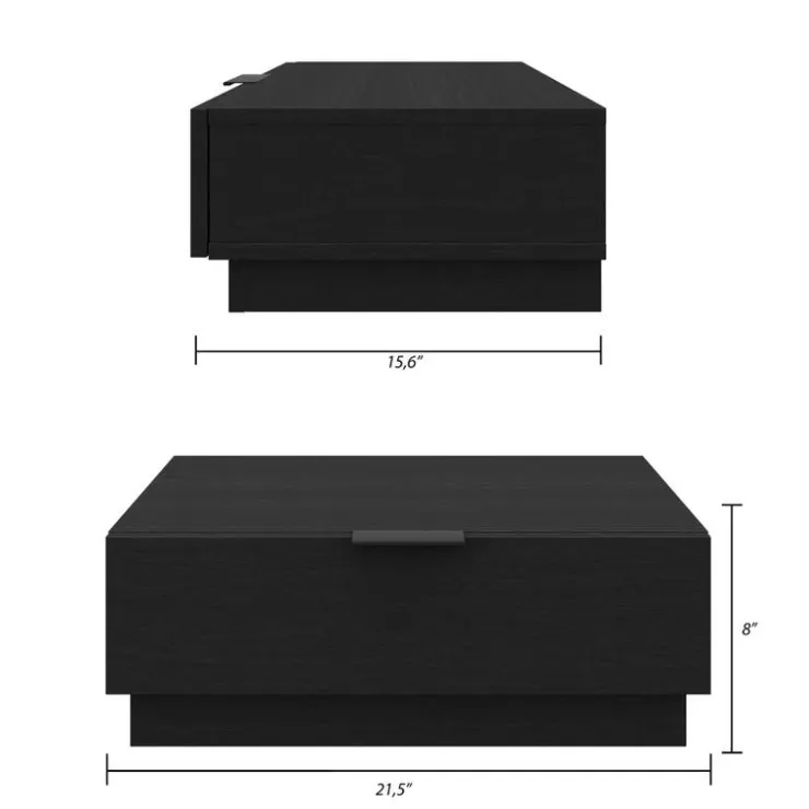 Nexera Queen Platform Bedroom Set (60") - 4 pcs - Black karisma Outlet