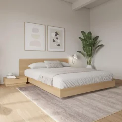 Nexera Queen Platform Bedroom Set (60") - 4 pcs - Natural blonde oak Best